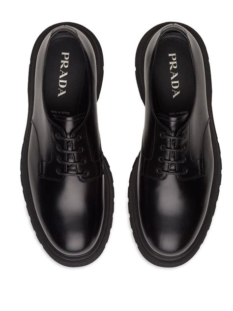 prada derby style sneakers|prada leather lace up shoes.